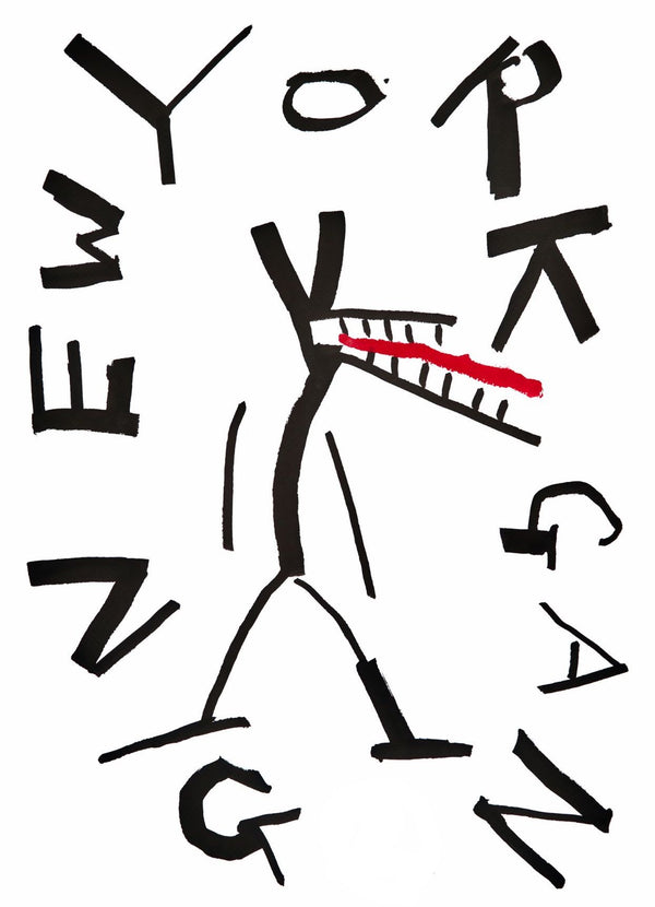 Aki Kuroda - Cosmo New York Gang - estampe avec cadre noir