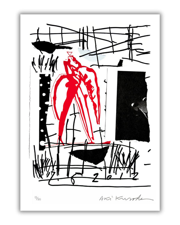 Aki Kuroda - Le Rouge et le Noir - estampe