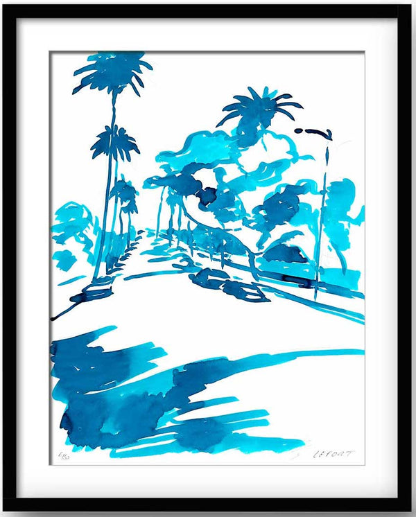 Thierry Lefort - Santa Monica 2 - print with black frame
