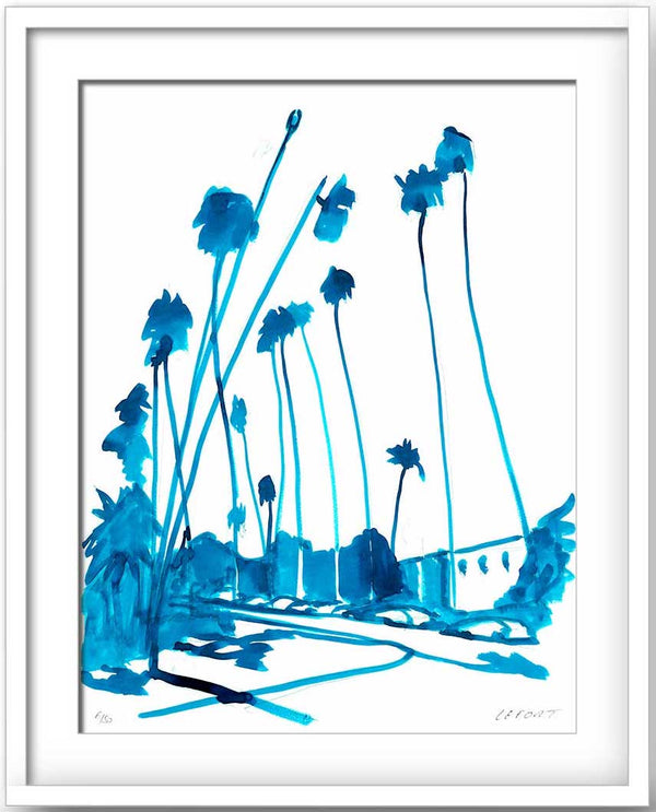 Thierry Lefort - Santa Monica 3 - estampe cadre blanc