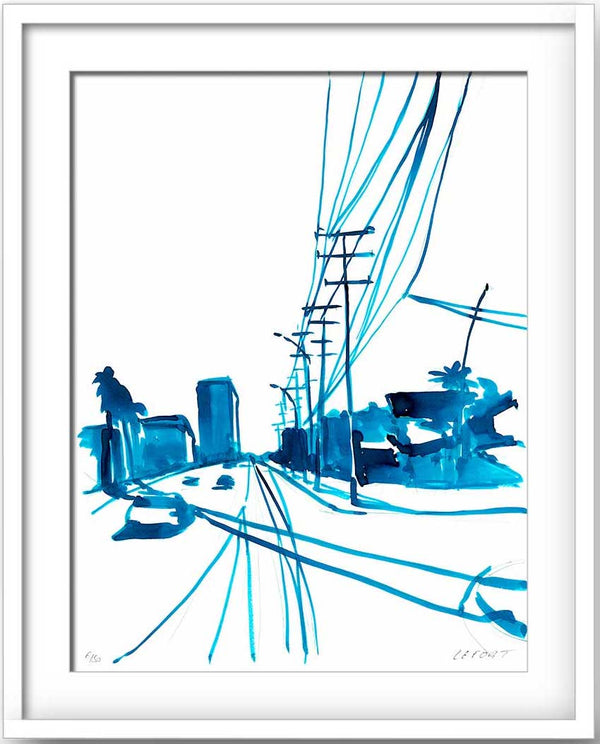 Thierry Lefort - Santa Monica 4 - print with white frame