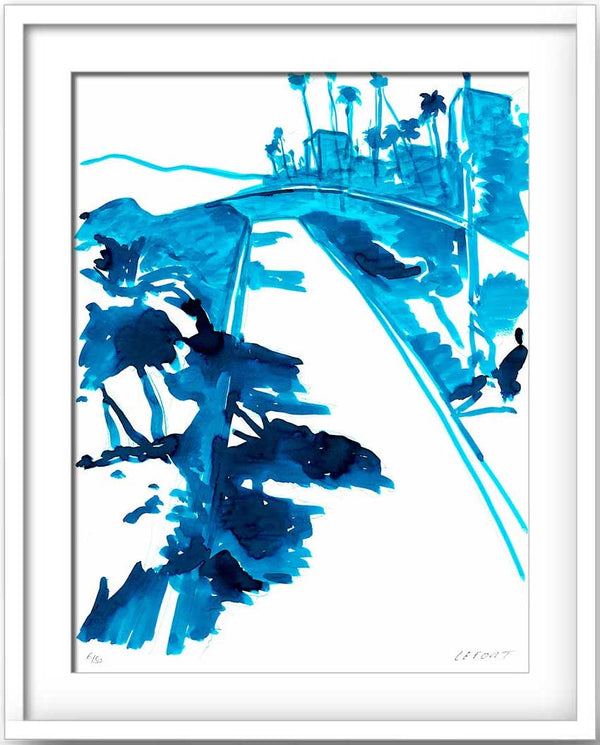 Thierry Lefort - Santa Monica 5 - print with white frame