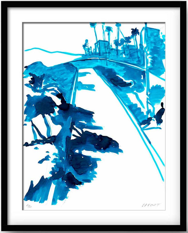 Thierry Lefort - Santa Monica 5 - print with black frame