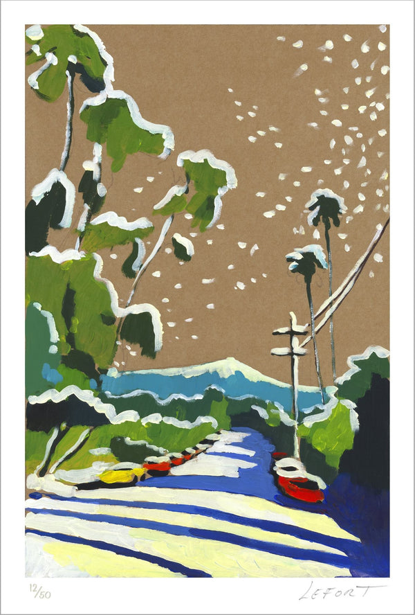 Thierry Lefort - Hollywood snow - black frame print