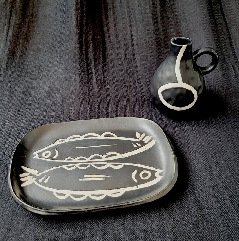 Object - White fish dish CP2 - Ceramic art