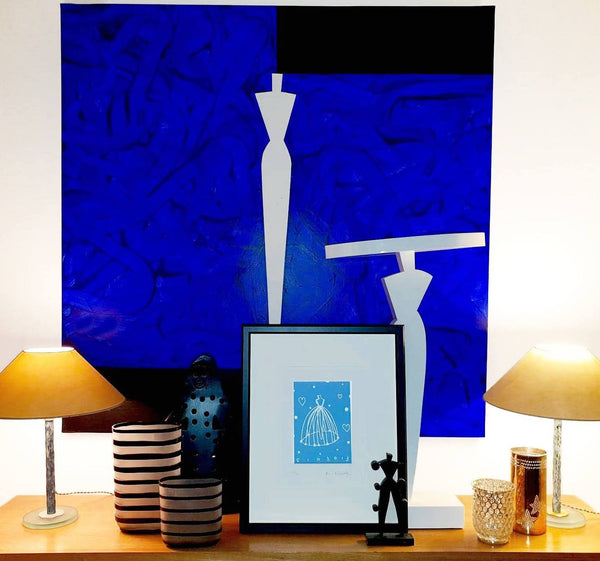 Aki Kuroda - Love blue - print with frame