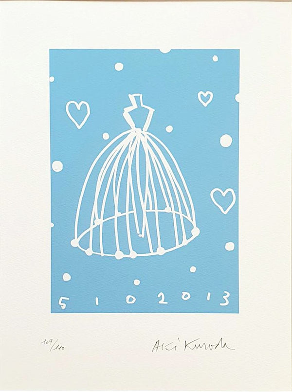 Aki Kuroda - Love blue - print with frame