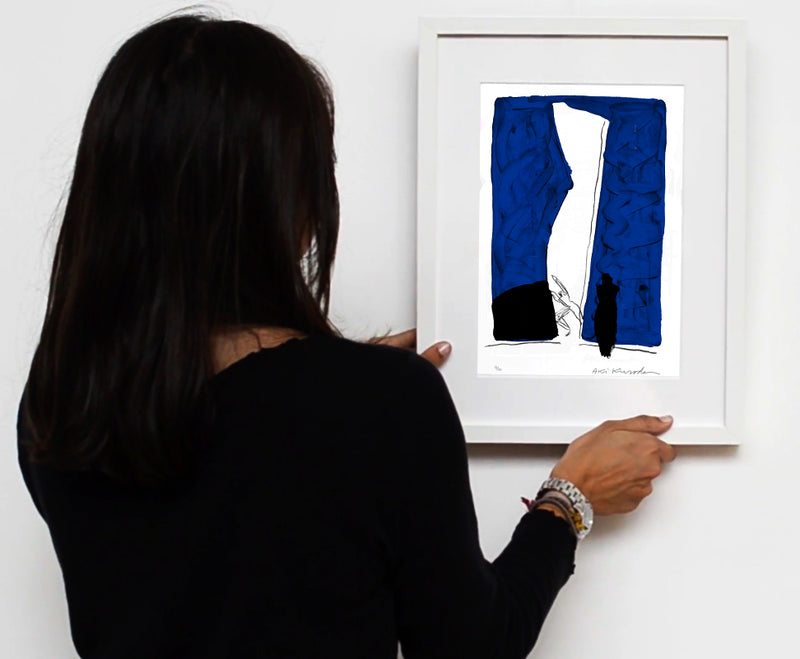 Aki Kuroda - Blue Dance III - print with frame