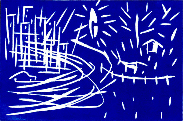Aki Kuroda - Blue Night - estampe