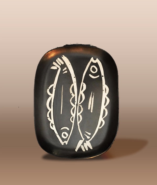 Object - White fish dish CP2 - Ceramic art
