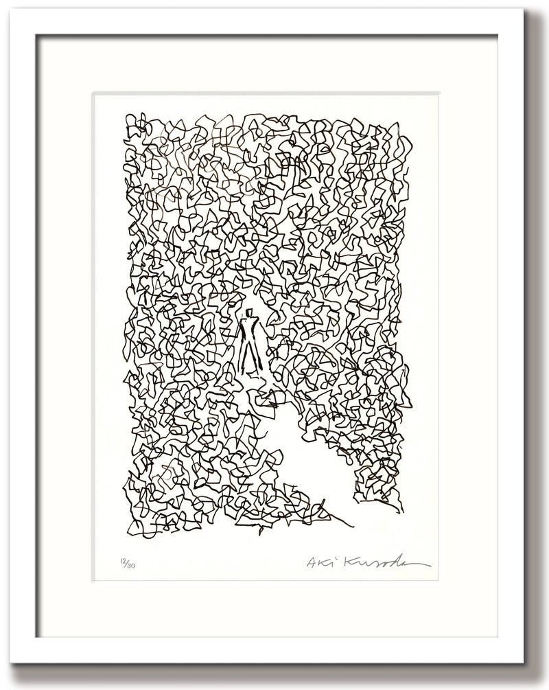 Aki Kuroda - Blue Dance II - print with frame