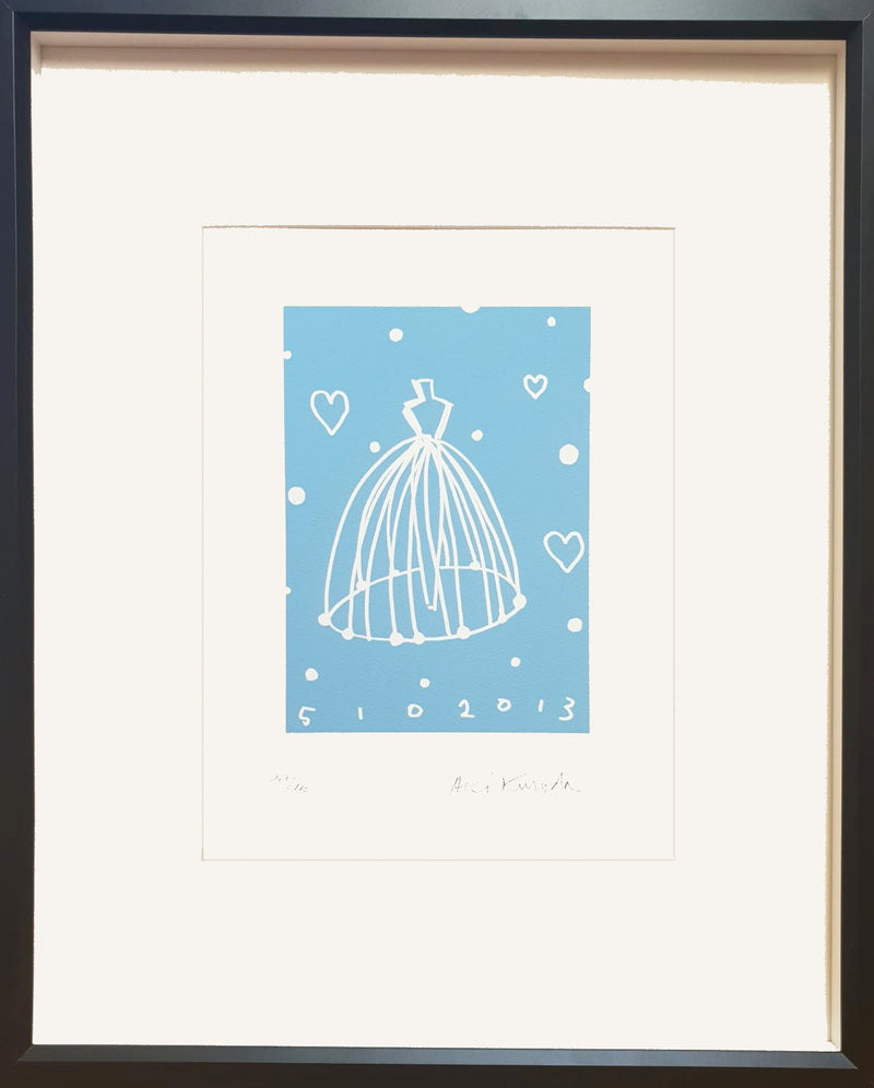 Aki Kuroda - Love blue - print with frame
