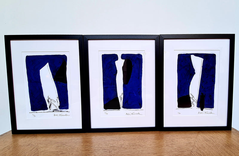 Aki Kuroda - Blue Dance III - print with frame