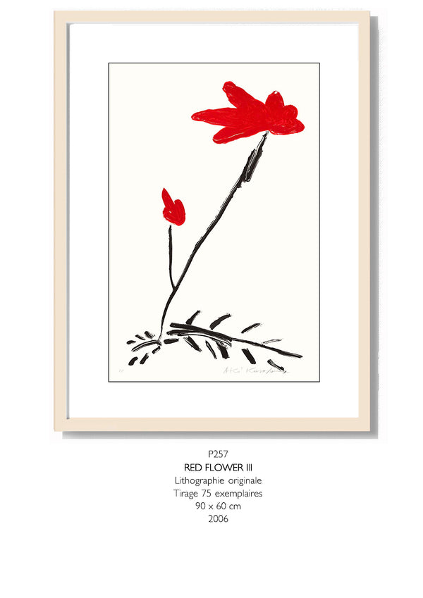 Aki Kuroda - Red Flower III - estampe